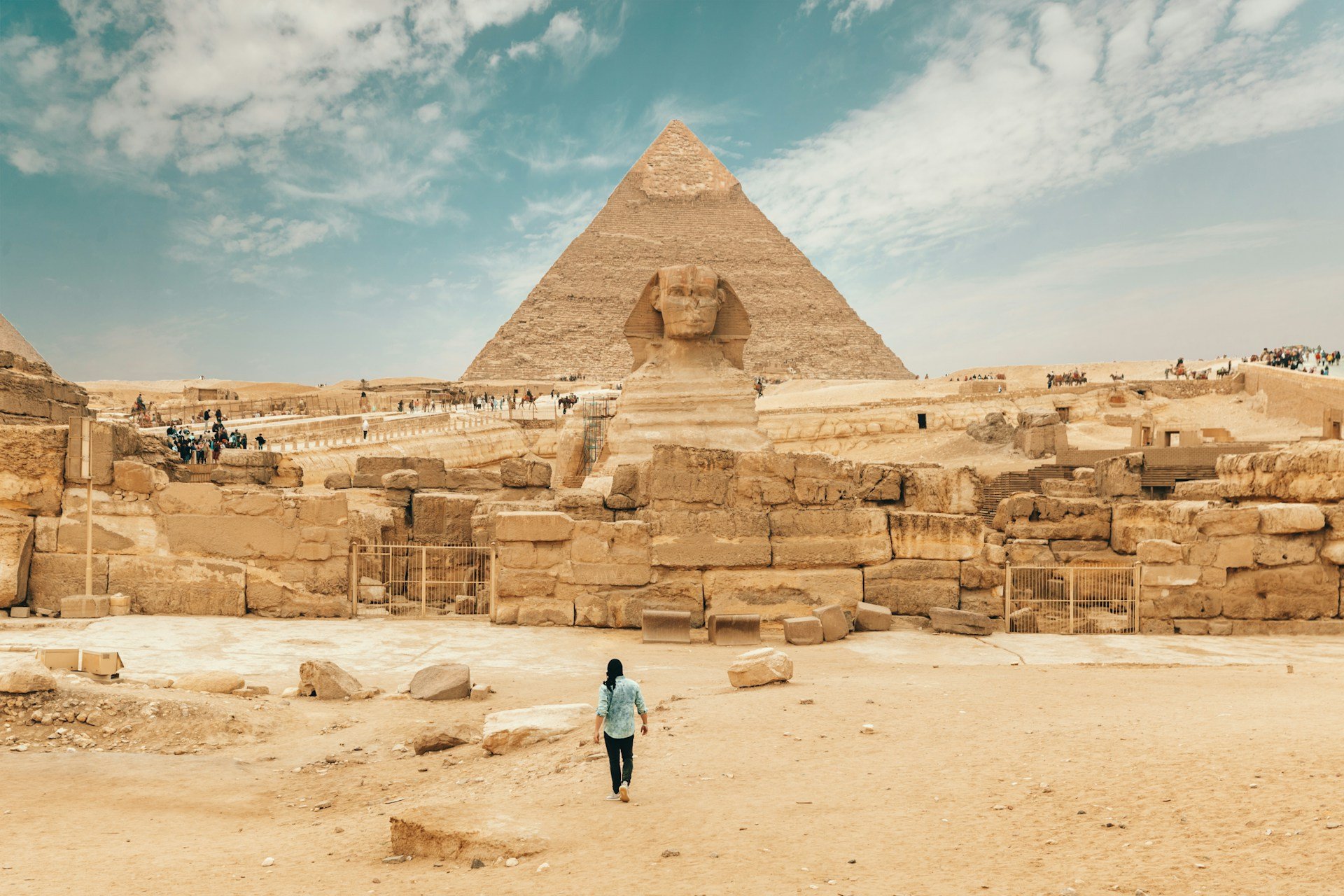 Egypt pyramids, Nile River and ancient temples